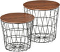 HOMCOM End Tables Set of 2, Nesting Tables by HOMCOM