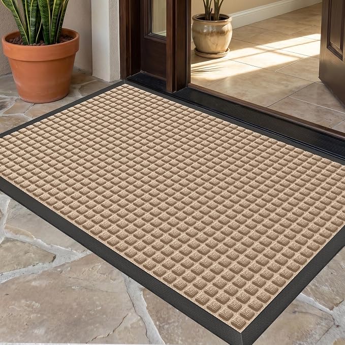 Front Door Mat Outside Entrance, Heavy Duty Waterproof Doormat | 31.5"x20" by WELDUN%E2%80%94IdealChoiceforHome