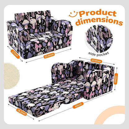 MeMoreCool Toddler Couch Chair – Foldable Kids Sofa - Image 3