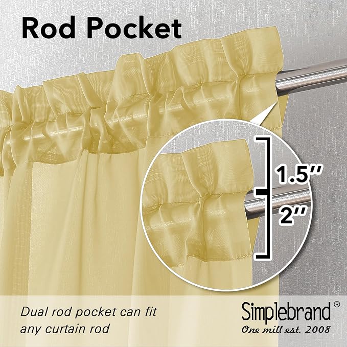 Simplebrand Yellow Tier Curtains - Image 2