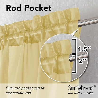 Simplebrand Yellow Tier Curtains - Image 2