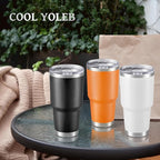 30 oz Tumbler with Lid Stainless Steel Tumblers Bulk Vacuum Insulated Cup Reusable Powder Coated Travel Mug Double Wall Leak Proof Cups Keep Cold Drinks for 12 Hours Orange, Set of 12