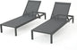 Christopher Knight Home Cape Coral Outdoor Aluminum Chaise Lounges by ChristopherKnightHome