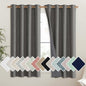 NICETOWN Grizzle Gray Vintage Linen 100% Blackout Curtains by NICETOWN