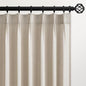 Topfinel Oatmeal Pinch Pleated Linen Curtains 120 Inch Length 2 Panels by Topfinel