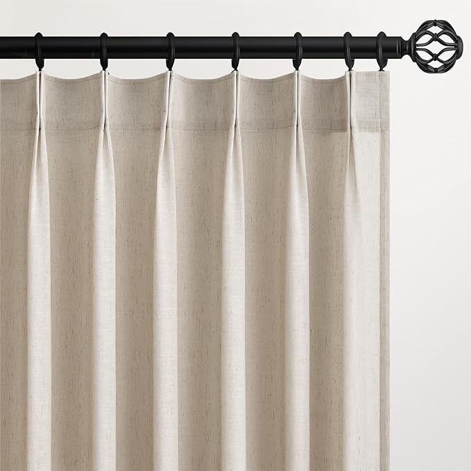 Pinch Pleated 72 Inch Curtains 2 Panels by Topfinel