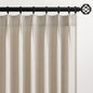 100 Inches Long Oatmeal Colored Pinch Pleat Sheer Curtains by Topfinel