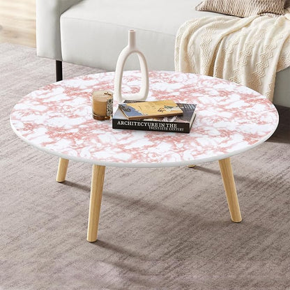 practicalWs White/Pink Marble Contact Paper Granite Peel and Stick Countertops - Image 7