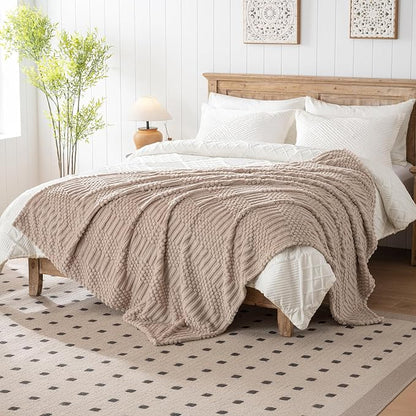 90x90 Inch Brown Queen Large Blanket - Image 3
