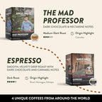Angelino's Coffee Reserve Collection Coffee Pods Variety Pack, Medium & Dark Roast Coffee K Cups Compatible, 96 Count for Keurig Brewers, Includes Breakfast in Antigua, Hawaiian Hula, Mad Professor, and Espresso