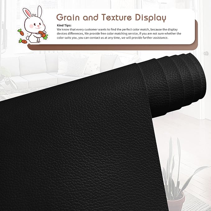 KING MOUNTAIN Leather Repair Patch, 12 x 60 Inches self Adhesive Leather Repair - Image 2