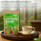 FreshDrinkUS, 30 Tea Bags Herbal Tea – Caffeine-Free Herbal Tea with Rooibos, Turmeric & Hibiscus – Loose Leaf Blend for Daily Rituals and Clean Living – Vegan, No Additives
