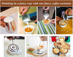 2 PCS Latte Art Pen Cinnamon Pen for Coffee,Barista Espresso Coffee Latte Art Tools Accessories for Coffee Bar Barista Make Creative Coffee Designs Decors,Stainless Steel Silver,LXLVOUEG