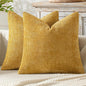 MIULEE Decorative Couch Throw Pillow Covers 18x18 in Mustard Yellow 2 Pack | by MIULEE