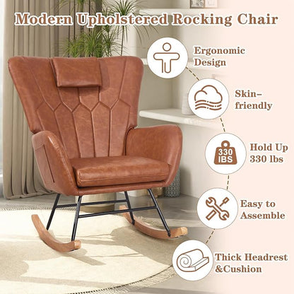 VECELO Rocking Chair Nursery - Image 4