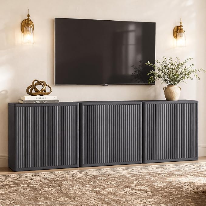 SICOTAS Buffet Cabinet with Storage 69.2" Sideboard Accent Modern Credenza with - Image 7