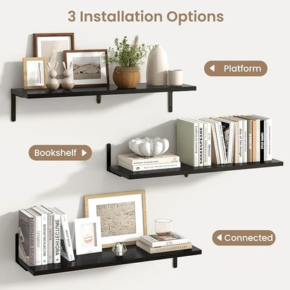 Fun Memories Deep Floating Shelves, 32W x 8D Floating Shelves Set of 2 - Image 5