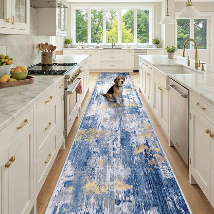 RELEANY Washable Runner 3'x12' Abstract Area Rug by RELEANY