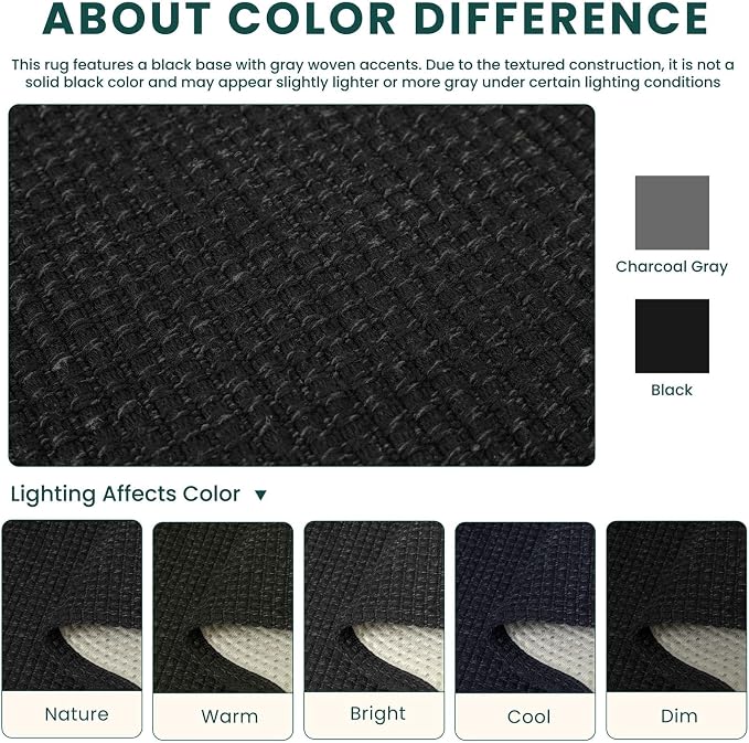 KOZYFLY Black 2.5'x18' Runners Rugs - Image 3