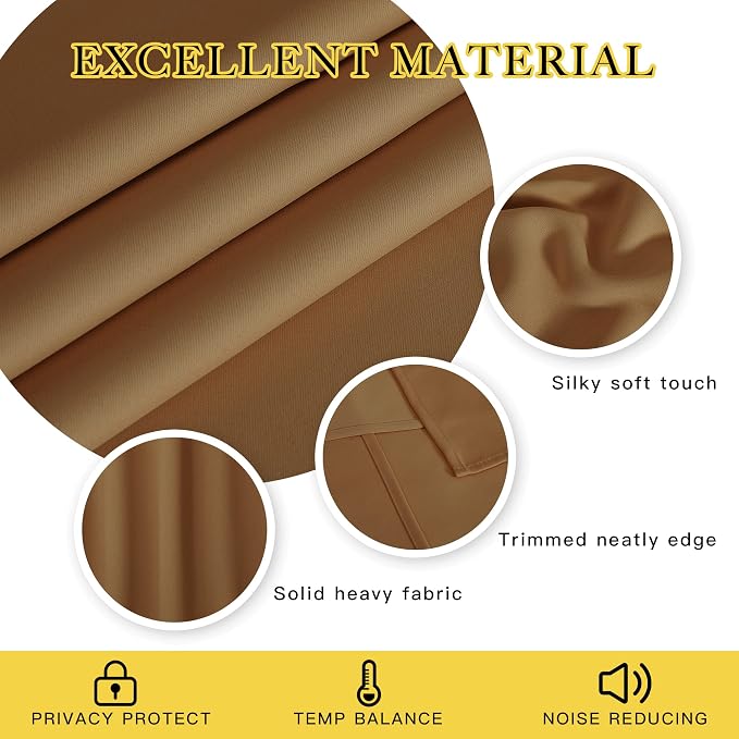 NICETOWN Blackout Curtains for Sliding Glass Door Room Divider Noise Reduce - Image 2