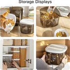 Rice Dispenser,5.28 Qt/5 L/10 Lbs Food Storage Container with Measuring Cup Food Cereal Container Bins Household for Pet Food Organization