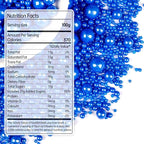 Deep Blue Pearl Sugar Sprinkles, Edible Candy Pearls, 150g/5.29oz, Blue Sprinkles for Cake Decorating, Baking Cake Decorations, Ice Cream Toppers, Cupcakes, Wedding Party Chirstmas Supplies