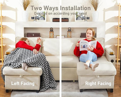 DURASPACE Sofa Bed Sleeper Pull Out 2 in 1 Sectional Sleeper Sofa Couches - Image 6