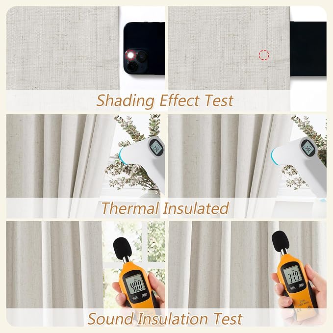 Extra Long 144 Inch Boho 100% Blackout Curtains Room Darkening Noise Reducing - Image 5