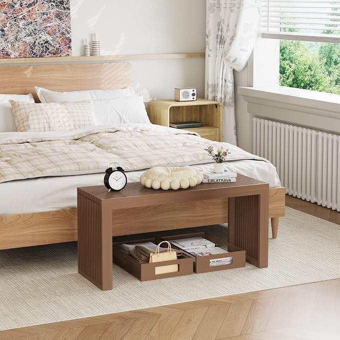 Bamboo Small Dining Bench, Farmhouse Bench - Image 6