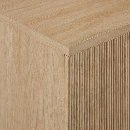 Walker Edison Reema Fluted Door Accent Table, 32 Inch, Coastal Oak - Image 7