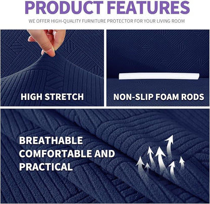 ZNSAYOTX Oversized Super Stretch Couch Cover, New Striped Sofa Covers - Image 4