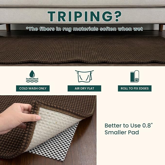 KOZYFLY Washable 4x6 Entry Woven Area Rug, Braided Throw Rugs - Image 7