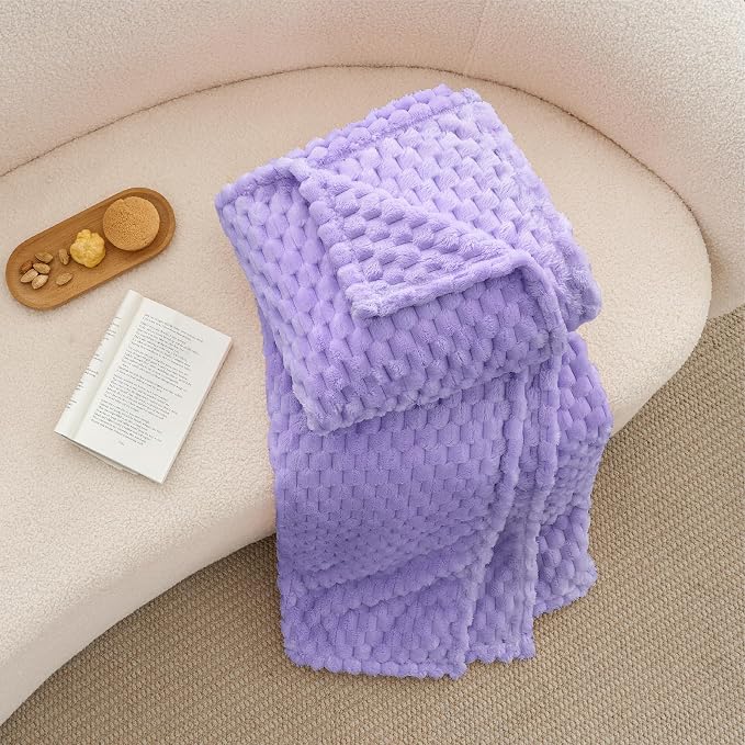 BEDELITE Lavender Twin Blanket for Couch, Soft Cozy Gifts for Women, 60*80 | 3D - Image 8