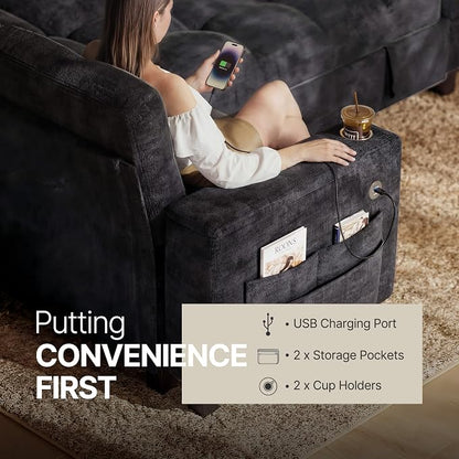 Marsail 84.6" Sectional Sleeper Sofa - Image 6