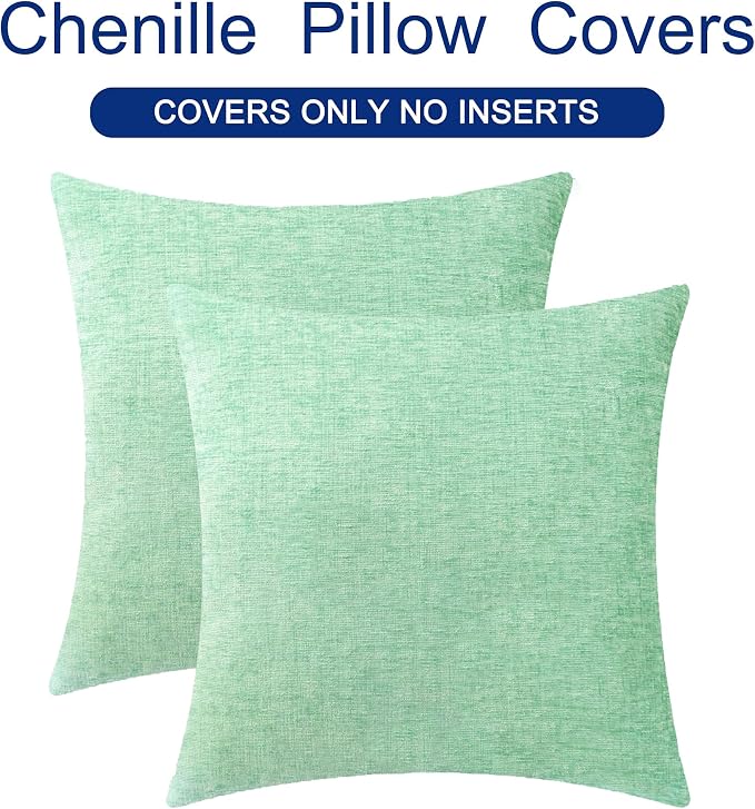 CaliTime Decorative Couch Throw Pillow Covers 16 X 16 Inches Grey Green | Pack - Image 6