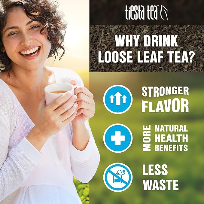 Tiesta Tea - Cherry Punch, Loose Leaf, Sweet Cherry Herbal Tea, Premium Blend, Non-Caffeinated, Makes Hot or Iced & Brews Up to 25 Cups, 2oz Resealable Pouch