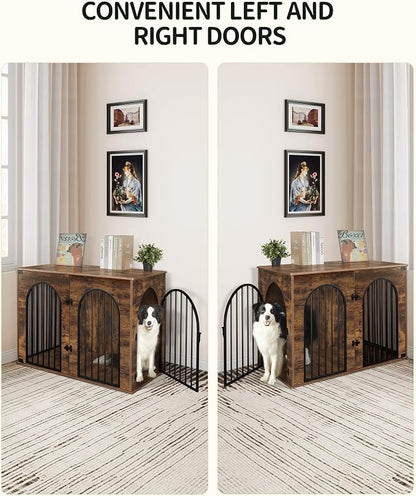 Hzuaneri 44.1" Wooden Dog Crate Furniture, Indoor Dog Kennel Dogs Cage - Image 4
