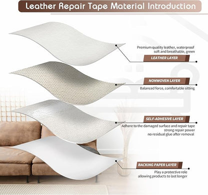 KING MOUNTAIN Leather Repair Patch, 12 x 60 Inches self Adhesive Leather Repair - Image 3