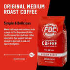 Fire Department Coffee - Gives Back to Firefighters - Balanced & Smooth Original Medium Roast Ground Coffee - Roasted in the USA - Veteran Owned - Bulk 5 LB