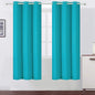 Teal Thermal Blackout Curtains/42 x 72 Inch/Set of 2 Panels Room Darkening by Lemomo