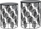 Homebeez Nesting End Tables Set of 2, Round Black Side Table by Homebeez