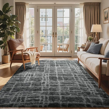 6x9 Ft Large Shag Rugs for Living Room Decor, Tie-Dyed Ultra Soft Fluffy Furry - Image 3