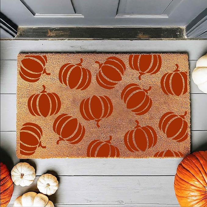 Fall Stencils for Door Mats 27”x14” Fall Doormat Stencils Pumpkin Stencil Templates for Doormat Wood Signs DIY Crafts Decor