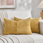 Fancy Homi 2 Packs Mustard Yellow Lumbar Decorative Throw Pillow Covers 14x22 by Fancy+Homi