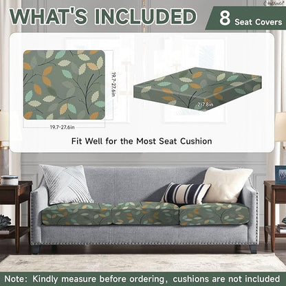 CALBODE 8Pcs Stretch Patio Cushion Cover - Image 2