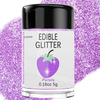 Purple Edible Glimmer Powder Glitter, Colaele 5 grams Food-Grade Luster Dust Metallic Fancy Food Decorating Sprinkle Glimmery Brew Dust for Cake Decorations Drinks Wine Beverage Candy Dessert, Vegan