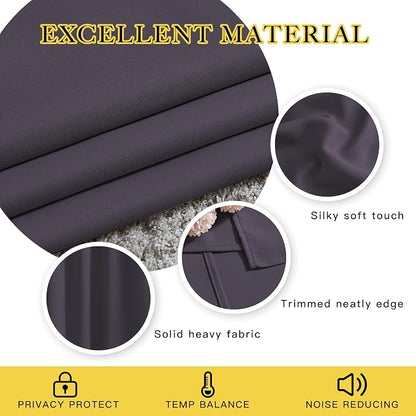 NICETOWN Blackout Curtains for Bedroom, Grommet Solid Thermal Drapes Light - Image 3