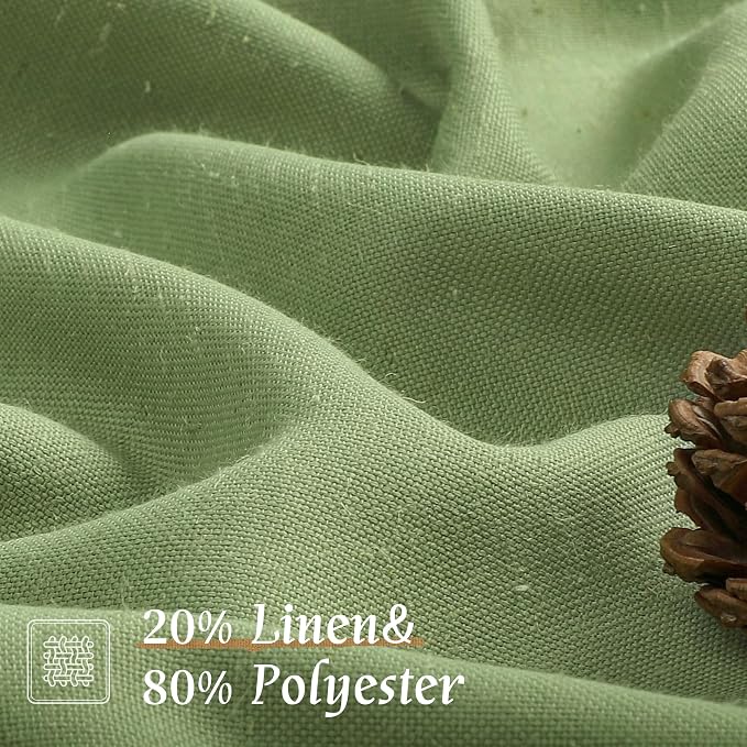 Sage Green Linen Curtains 72 inches Long - Image 2