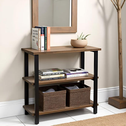 Alaterre Furniture Pomona Living Room 3-Tier Solid Wood Under-Window Bookshelf - Image 5