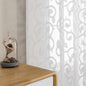 Furman Sheer White Curtains 45 Inch Length 2 Panels Set, Airy Jacquard Clip by OWENIE